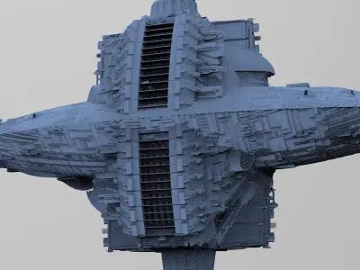 Art Deco Sci-Fi Mothership 3D model