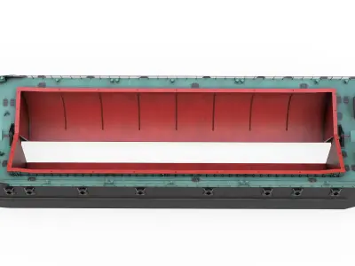Split Hopper Barge 3D model