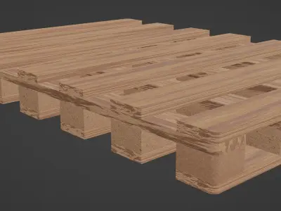 Pallet Low-poly 3D model order
