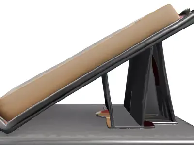 Adjustable Book Stand and Open Book Low-poly 3D model