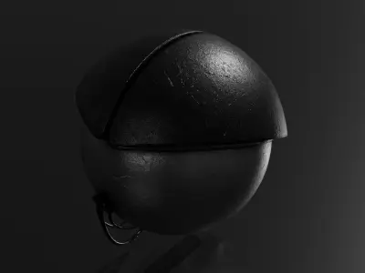 Sci-fi Drone Low-poly 3D model 4