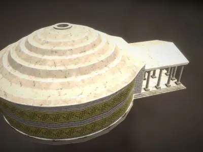 Greek or Roman Temple Low-poly 3D model