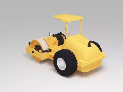 Road roller 3D model V1