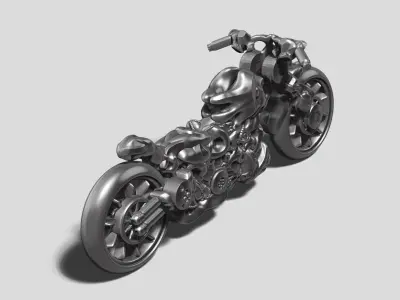 motorcycle robot a01 3d print model  3D print model purchase