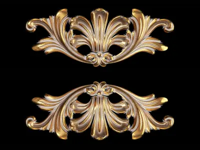 Classic carved 076 3D model