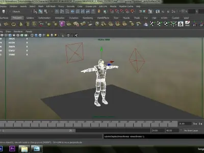 Warrior character 3D model