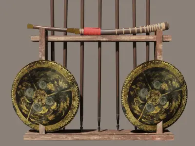 THAI-weapon-Set Low-poly 3D model
