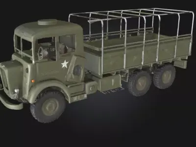 Military Cargo Truck  Armored Transport Vehicle Model 3D model