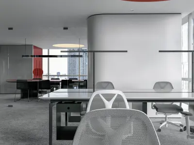 office interior 3D model 3