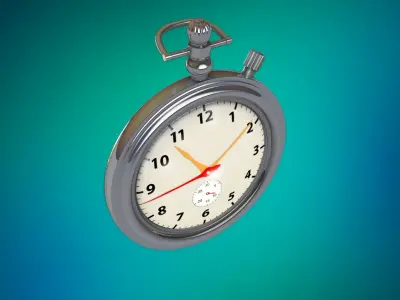 StopWatch 3D Low-poly 3D model