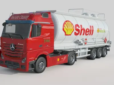  Mercedes Actros Fuel Tanker 3D model