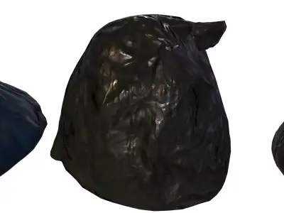 Trash Bag Pack - Game props Low-poly 3D model