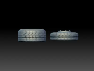 Truck wheels 3D model by federico-felici