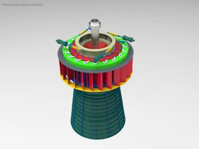 Turbina Kaplan Free 3D model