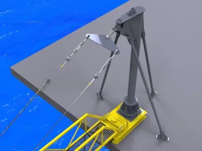 Flareboom king post Free 3D model