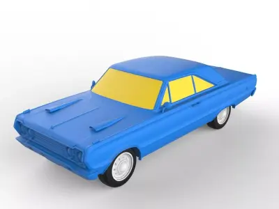 Plymouth Belvedere 1967 Classic Car 3D print model