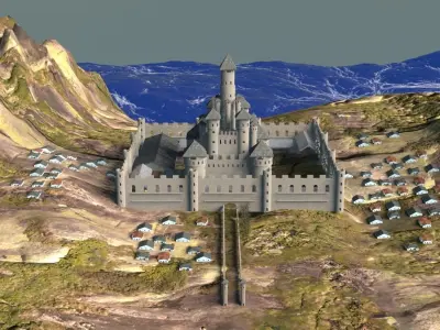 Castle Medieval 3D model get