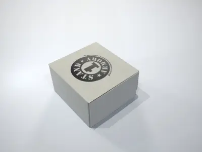 Cardboard Box Low-poly 3D model 4