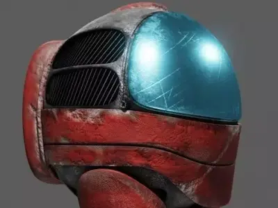 Realistic AmongUs Crewmate 3D model