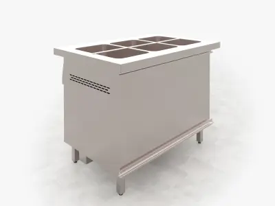 water bain-marie 3xGN 11 3D model