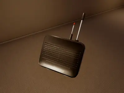 Retro Radio and Batteries - PBR Low-poly 3D model