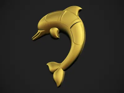 Dolphin golden Free 3D print model