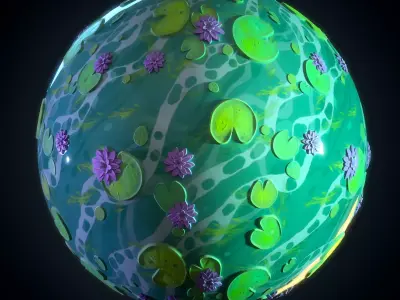 Water Stylized - Vol 02 - SBsar - Maps Texture