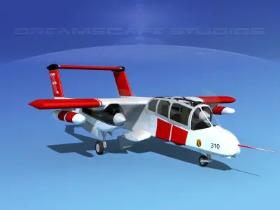 Rockwell OV-10 Bronco California Fire Department 3D model