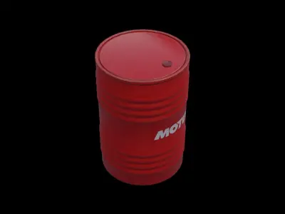 Oil Drum - Motul Low-poly 3D model