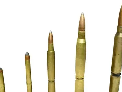 Bullet Collection bullets in powerpoint presentation Low-poly 3D model