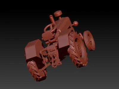 Tractor Necklace Charm Pendant Farm Jewelry 3D print model