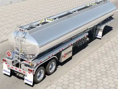 Semitrailer Tank Polar 3D model