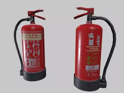Fire Extinguisher Rigged Low-poly 3D model