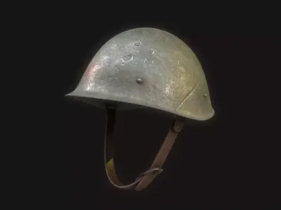  Combat Helmet Soviet WW2 PBR Free low-poly 3D model