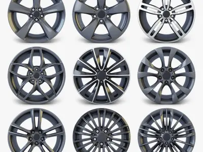 Car Rim Wheel Collection volume 2 3D model purchase