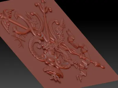 3D FLORAL DESIGN  Free 3D model