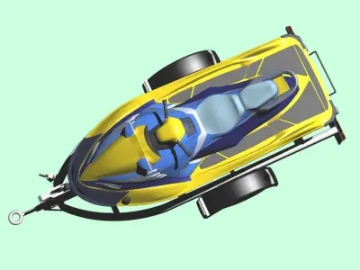 Personal Watercraft 2Seater JetSki 3D model