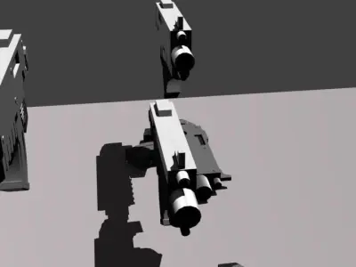 Warhammer 40k Bolter Low-poly 3D model