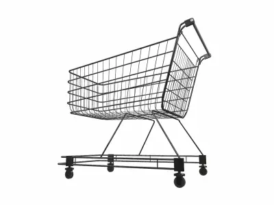 Shopping cart 3D model shop