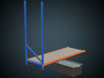 Storage Box 1 Basic Low-poly 3D model