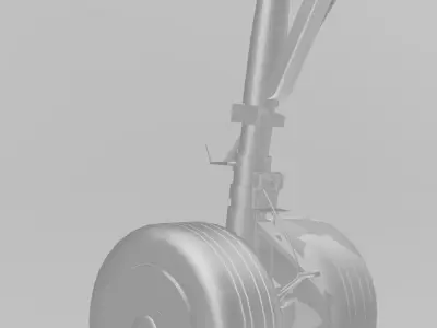 737 landing gear Low-poly 3D model