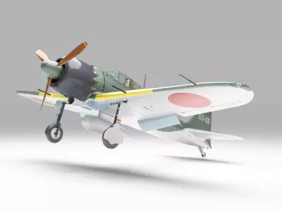 Mitsubishi A6M Zero 3D model get