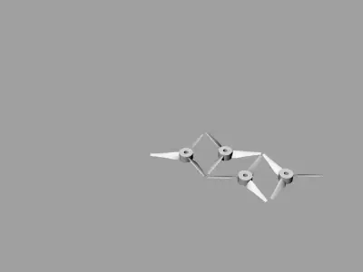 Propeller conter rotating 3D print - diameter 560mm 3D print model