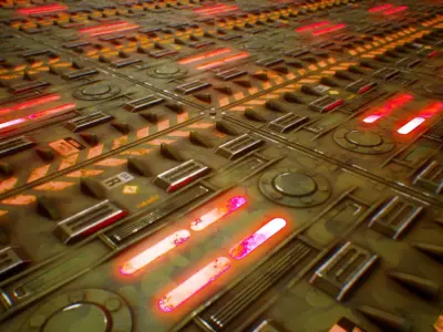 PBR Seamless Sci-Fi Texture 41 Low-poly 3D model