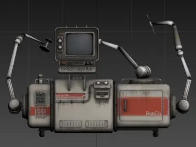 3D model of a vintage computing device 3D model