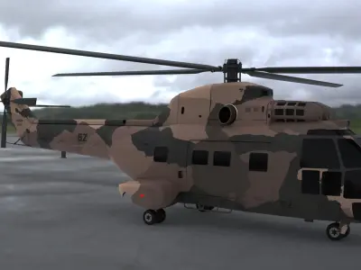 puma helicopter Free 3D model