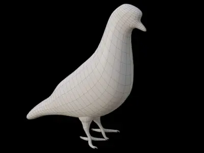 Pigeon Low-poly 3D model purchase