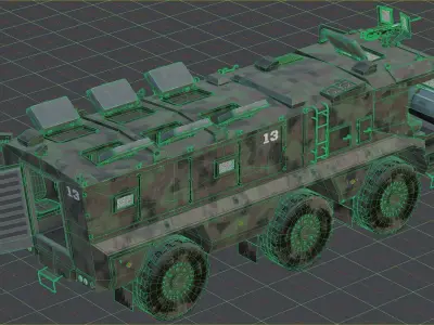 Kamaz - Typhoon Low-poly 3D model