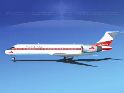 Boeing 717-200 Hawaiian Airlines 3D model