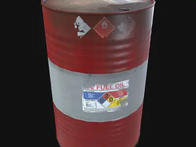 Oil Barrel  Low-poly 3D model purchase